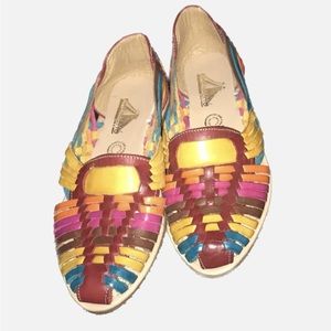 COPY - Genuine Leather Guarache sandals w/ great  color🤍